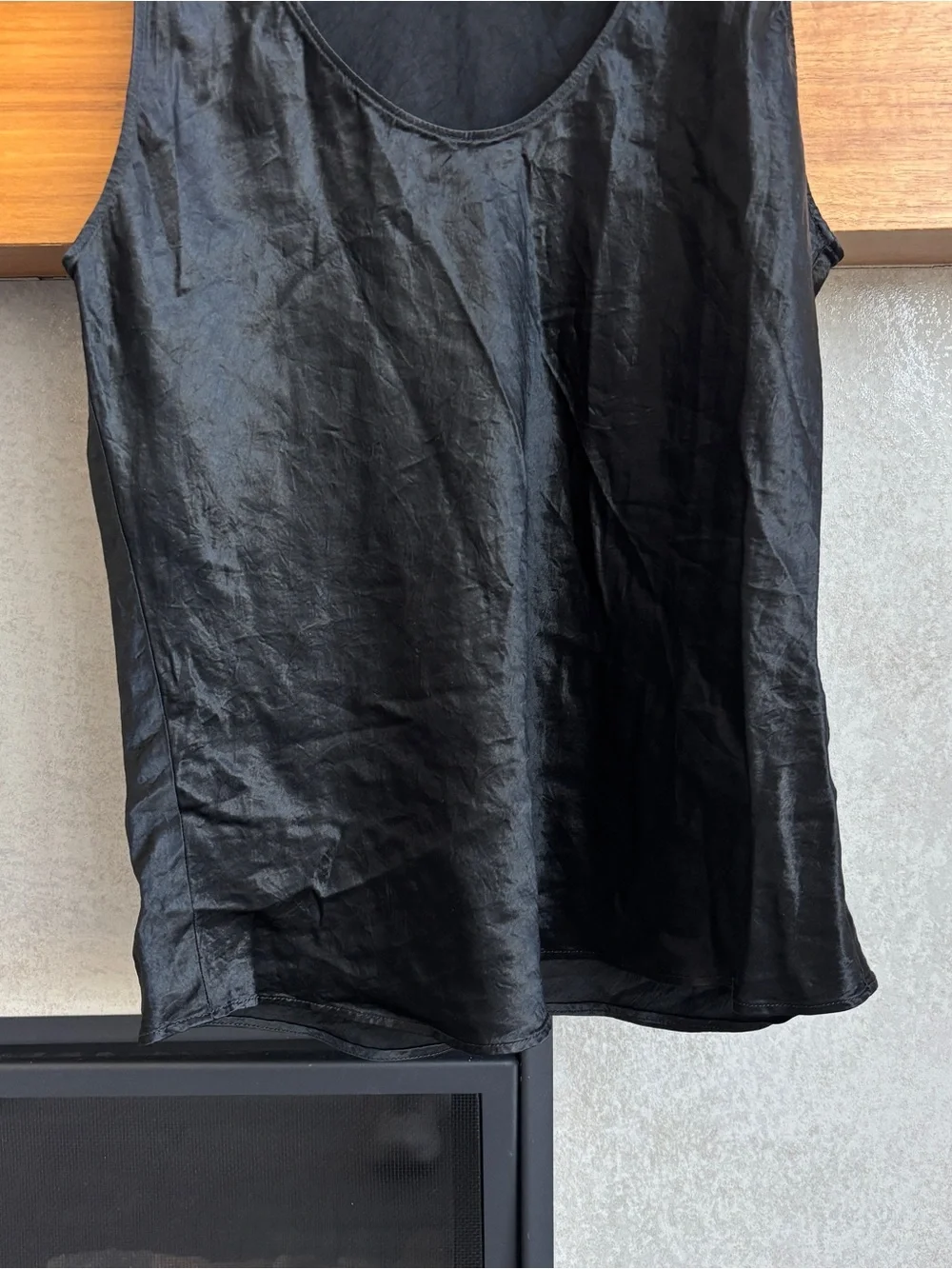 NWOT J. Crew Scoopneck tank top in textured satin, Size S